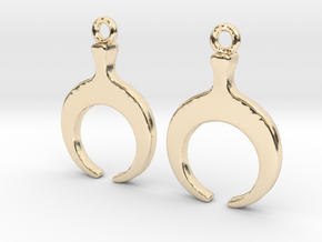 Primal moon in 14k Gold Plated Brass