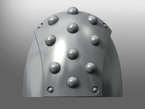 Cornix ptrn Shoulder Pads (wingless): Studded in Tan Fine Detail Plastic: Small