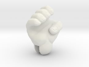 Hinged Hand for Origins (human) (right) in White Natural Versatile Plastic