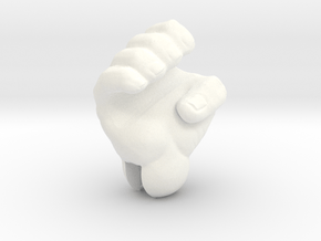 Hinged Hand for Origins (human) (right) in White Smooth Versatile Plastic