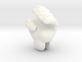 Hinged Hand for Origins (human) (left) in White Smooth Versatile Plastic