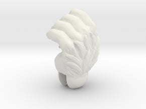 Hinged Hand for Origins (beast) (left) in White Natural Versatile Plastic