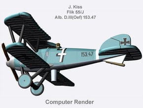 Josef Kiss Albatros D.III(Oef) [full color] in Natural Full Color Nylon 12 (MJF)