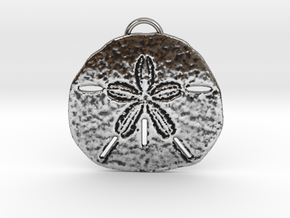 Sand Dollar Pendant in Antique Silver