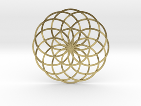 The Love Flower in Natural Brass