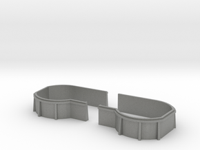 1/144 US Iowa main deck tubs 1x 20mm bow in Gray PA12
