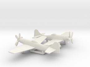 Boeing XF8B in White Natural Versatile Plastic: 6mm