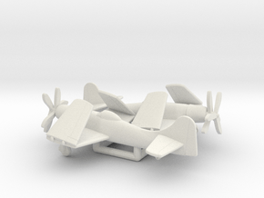 Boeing XF8B (folded wings) in White Natural Versatile Plastic: 6mm