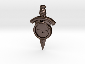 Wise Agent Pin in Polished Bronze Steel