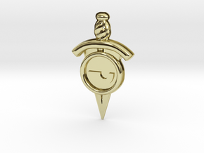 Wise Agent Pin in 18k Gold Plated Brass