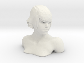 1:6 Female Bust in White Natural Versatile Plastic