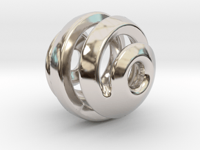 sphere spiral pendant in Platinum