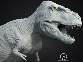 Tarbosaurus in White Natural Versatile Plastic