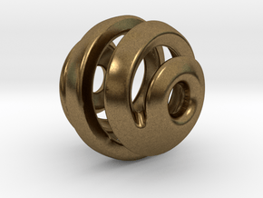 sphere spiral pendant in Natural Bronze