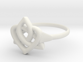 irish heart knot ring in White Natural Versatile Plastic: 5 / 49