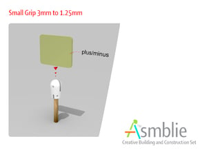 Small Grip/30 in White Processed Versatile Plastic