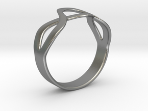 Wave Ring in Natural Silver