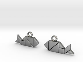 Whale tangram in Polished Silver