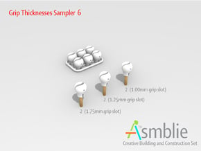 Sampler Grip Thicknesses/6 in White Processed Versatile Plastic