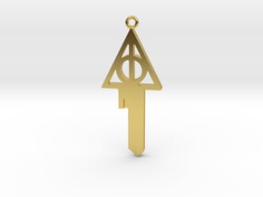 Deathly Hallows Key Blank in Polished Brass