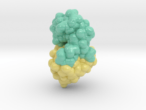 Bacteriophage T4 Lysozyme 256L in Glossy Full Color Sandstone: Extra Small