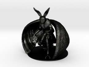 Mothman Figurine in Matte Black Steel