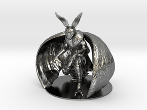 Mothman Figurine in Fine Detail Polished Silver