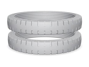 T34-roadwheel_rubber_tire(pattern+hole) in Tan Fine Detail Plastic