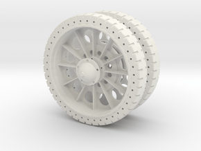 1/10 T34-roadwheel_full_spider_with_tire in White Natural Versatile Plastic