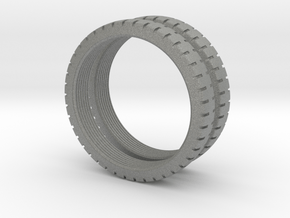 1/10 T34-roadwheel_rubber_tire(pattern) in Gray PA12