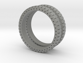 T34-roadwheel_rubber_tire(pattern+hole) in Gray PA12