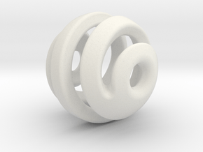 sphere spiral pendant in White Natural Versatile Plastic