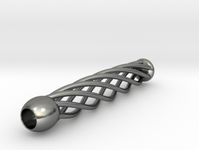 Wand handle "Spiral" in Polished Silver