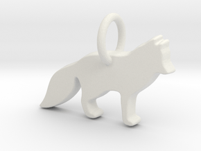 Makom - Arctic Fox Pendant in White Natural Versatile Plastic