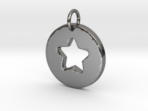 Star Pendant- Makom Jewelry in Fine Detail Polished Silver
