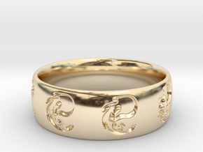 MTG Mountain Land Ring in 14K Yellow Gold: 6 / 51.5