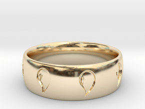 MTG Island Land Ring in 14k Gold Plated Brass: 6 / 51.5