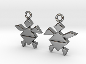 Tangram turtle in Polished Silver