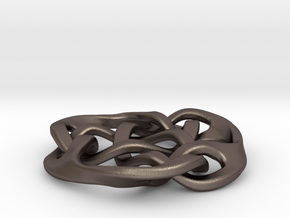 celtic knot 36mm in Polished Bronzed Silver Steel