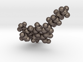 THC Molecule in Polished Bronzed Silver Steel