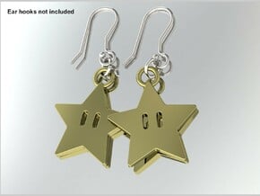 Super Mario Star (2 parts) in Polished Brass