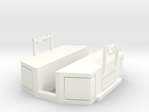 Chain box (2x) 52x15x15mm in White Smooth Versatile Plastic