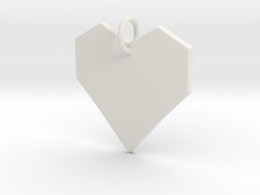 Geometric Heart- Makom Jewelry in White Natural Versatile Plastic