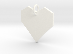 Geometric Heart- Makom Jewelry in White Smooth Versatile Plastic