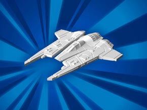 (MMch) Fang Fighter in White Natural Versatile Plastic