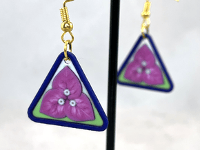 Bougainvillea Earrings in Standard High Definition Full Color