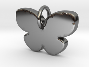 Butterfly  Pendant - Makom  Jewelry  in Fine Detail Polished Silver