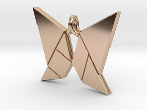 Butterfly tangram [pendant] in 14k Rose Gold