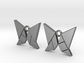 Butterfly tangram in Polished Silver