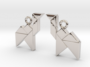 Tangram camels in Platinum